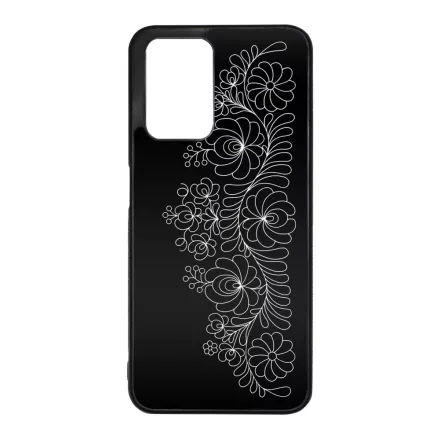 Elegant Matyó - Black magyar mintás hungarian folk Xiaomi Redmi 10 tok