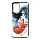 Tündéri róka - Téli mintás Xiaomi Redmi 10 / Redmi 10 (2022) tok