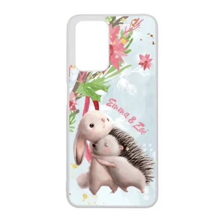 Nyuszi és Süni - Téli mintás Xiaomi Redmi 10 / Redmi 10 (2022) tok