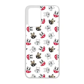 Cuki kávé és kutya mintás Xiaomi Redmi 10 / Redmi 10 (2022) tok