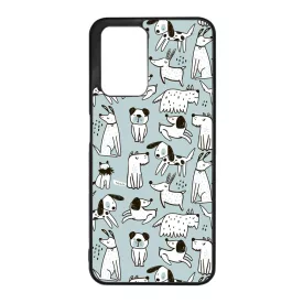 Türkiz aranyos rajzolt kutya mintás Xiaomi Redmi 10 / Redmi 10 (2022) tok