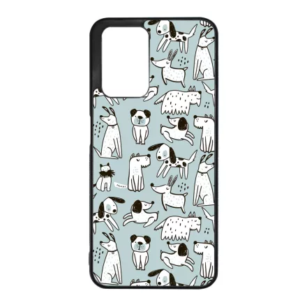 Türkiz aranyos rajzolt kutya mintás Xiaomi Redmi 10 / Redmi 10 (2022) tok