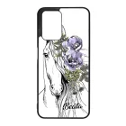 Rajzolt virágos lovas Xiaomi Redmi 10 / Redmi 10 (2022) tok