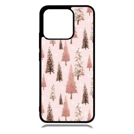 Rózsaszín karácsonyi fenyőfa mintás Xiaomi Redmi 10A tok
