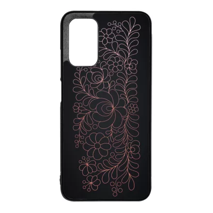 Elegáns Matyó - Rosegold magyar mintás hungarian folk Xiaomi Redmi 9T tok