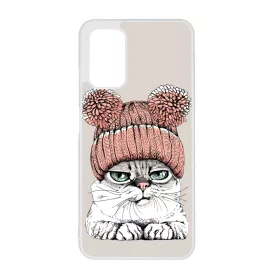 Cuki sapkás cica Xiaomi Redmi 9T tok