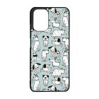 Türkiz aranyos rajzolt kutya mintás Xiaomi Redmi Note 10 / Redmi Note 10s tok