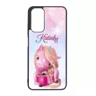 Unikornis és kávé - Téli mintás Xiaomi Redmi Note 11 tok