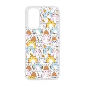 Tündéri Kawaii cica mintás Xiaomi Redmi Note 11 tok