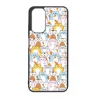 Tündéri Kawaii cica mintás Xiaomi Redmi Note 11 tok
