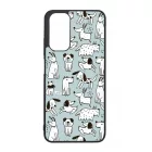 Türkiz aranyos rajzolt kutya mintás Xiaomi Redmi Note 11 tok