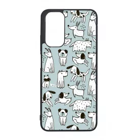 Türkiz aranyos rajzolt kutya mintás Xiaomi Redmi Note 11 tok