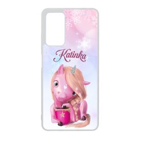 Unikornis és kávé - Téli mintás Xiaomi Redmi Note 11 Pro/11 Pro 5G tok