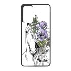 Rajzolt virágos lovas Xiaomi Redmi Note 11 Pro/11 Pro 5G tok