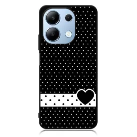 szerelem love szivecskés fekete fehér pöttyös Xiaomi Redmi Note 13 4G tok