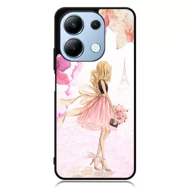 virágos fashion menyasszony párizs paris eiffel torony tavaszi Xiaomi Redmi Note 13 4G tok