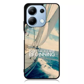 Minden nap egy új kezdet vitorlás tenger nyár Xiaomi Redmi Note 13 4G tok