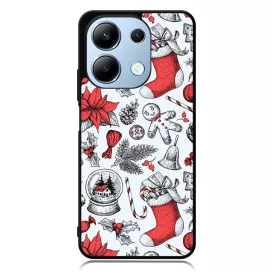 téli karácsonyi mintás textúra Xiaomi Redmi Note 13 4G tok