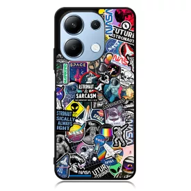 NASA matricabomba astronaut űrhajós stickerbomb Xiaomi Redmi Note 13 4G tok