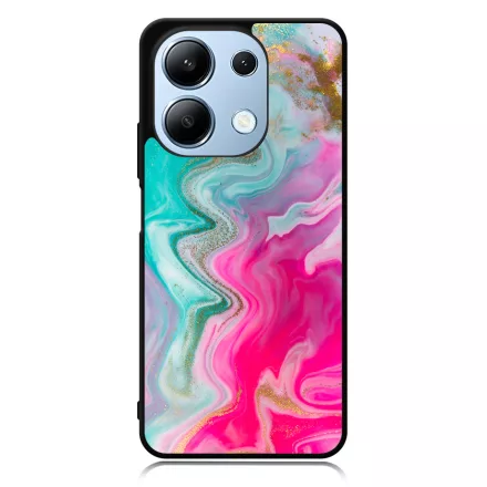 Pink gold Mixed Inks arany mintas marvanyos Xiaomi Redmi Note 13 4G tok