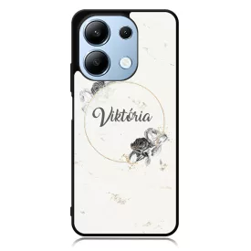 marble marvany mintas Rozsa viragos Xiaomi Redmi Note 13 4G tok