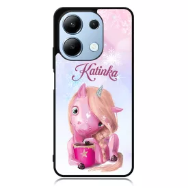 Unikornis és kávé - Téli mintás Xiaomi Redmi Note 13 4G tok