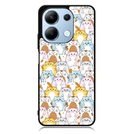 Tündéri Kawaii cica mintás Xiaomi Redmi Note 13 4G tok