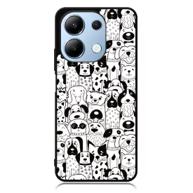 Aranyos kutya mintás Xiaomi Redmi Note 13 4G tok