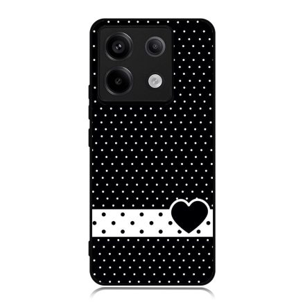 szerelem love szivecskés fekete fehér pöttyös Xiaomi Redmi Note 13 5G tok