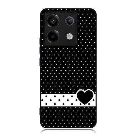 szerelem love szivecskés fekete fehér pöttyös Xiaomi Redmi Note 13 5G tok