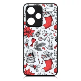 téli karácsonyi mintás textúra Xiaomi Redmi Note 13 Pro Plus 5G tok