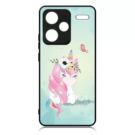 Édes unikornis és a Pillangó unicorn egyszarvú Xiaomi Redmi Note 13 Pro Plus 5G tok