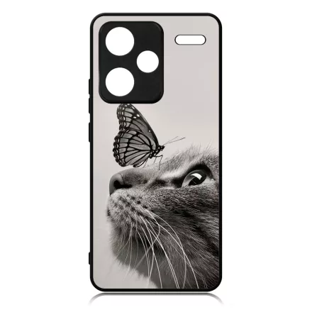 Cica és Pillangó - macskás Xiaomi Redmi Note 13 Pro Plus 5G tok