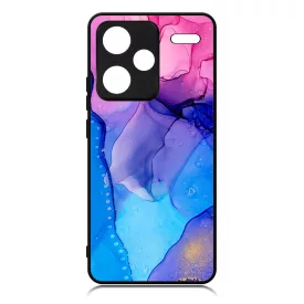 Blue Pink Gradient Ink kek rozsaszin marvanyos Xiaomi Redmi Note 13 Pro Plus 5G tok