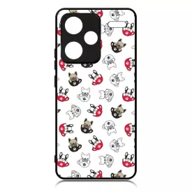 Cuki kávé és kutya mintás Xiaomi Redmi Note 13 Pro Plus 5G tok