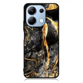 Luxury Golden Black marvanyos marvany mintas Xiaomi Redmi Note 13 Pro 4G tok