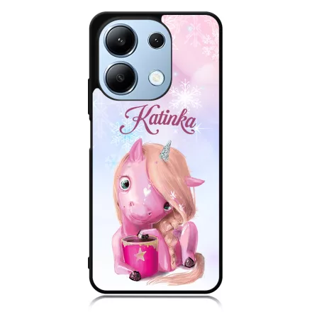 Unikornis és kávé - Téli mintás Xiaomi Redmi Note 13 Pro 4G tok