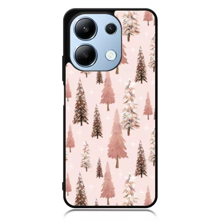 Rózsaszín karácsonyi fenyőfa mintás Xiaomi Redmi Note 13 Pro 4G tok