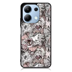 Csodaszép szürke vintage lovas mintás Xiaomi Redmi Note 13 Pro 4G tok