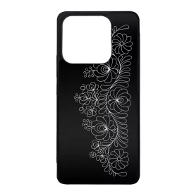 Elegant Matyó - Black magyar mintás hungarian folk Xiaomi Redmi Note 14 4G tok
