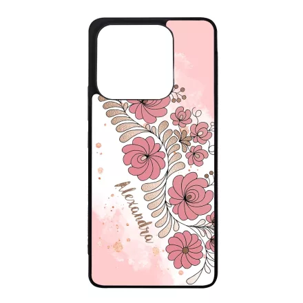 Kérd a neveddel - RoseGold Matyó magyar mintás hungarian folk Xiaomi Redmi Note 14 4G tok