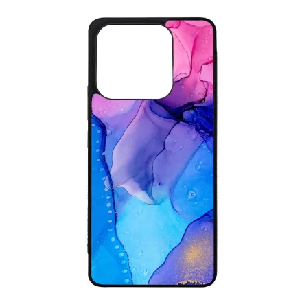 Blue Pink Gradient Ink kek rozsaszin marvanyos Xiaomi Redmi Note 14 4G tok