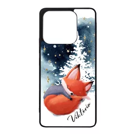 Tündéri róka - Téli mintás Xiaomi Redmi Note 14 4G tok