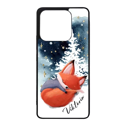 Tündéri róka - Téli mintás Xiaomi Redmi Note 14 4G tok