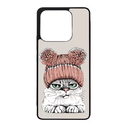 Cuki sapkás cica Xiaomi Redmi Note 14 4G tok