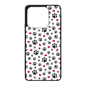 Szívecskés kutya mancs mintás Xiaomi Redmi Note 14 4G tok