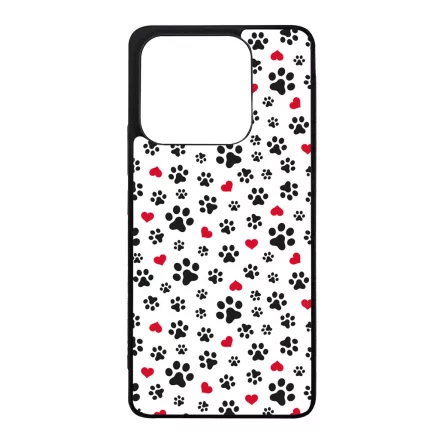 Szívecskés kutya mancs mintás Xiaomi Redmi Note 14 4G tok