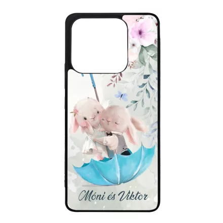 Neves cukisagok kollekcio Esernyos nyuszi szerelem Xiaomi Redmi Note 14 4G tok