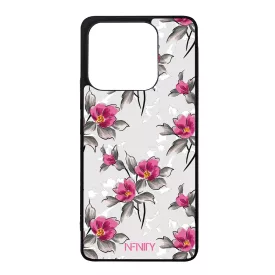 Szépséges pink virágok Xiaomi Redmi Note 14 4G tok