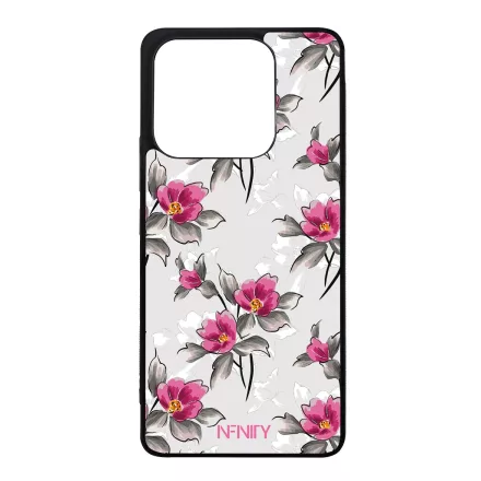 Szépséges pink virágok Xiaomi Redmi Note 14 4G tok